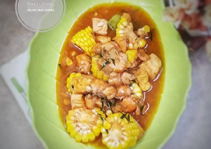Langkah Mudah untuk Menyiapkan Tahu udang jagung saus padang wangi jeruk, Bikin Ngiler