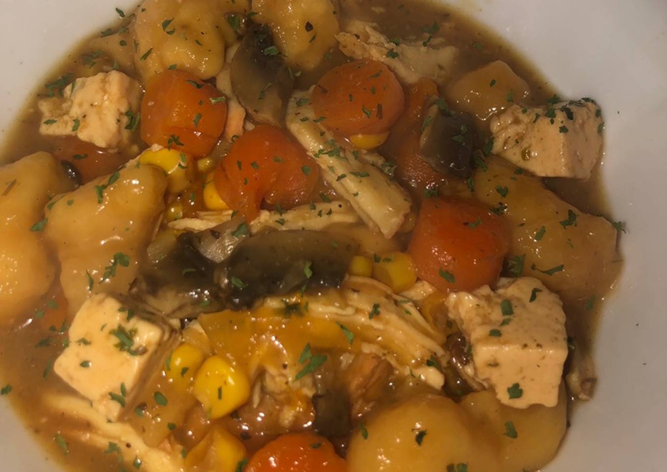 Loaded chicken and dumplings EASY
