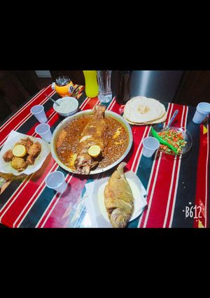 صورة لوصفة سمكة هامور محشي وسمكة دنيس مقلي
