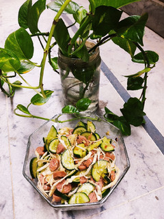 A picture of Crunchy and Spicy Cabbage Cucumber 🥒 Salad 🥗.