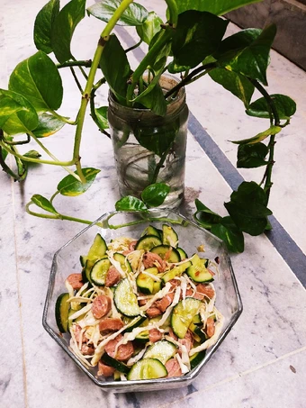 Easy Way Make Recipe Crunchy and Spicy Cabbage Cucumber 🥒 Salad 🥗 that is Awesome, Really Delicious}