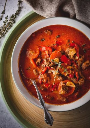 A picture of Creamy Paprika Beef.
