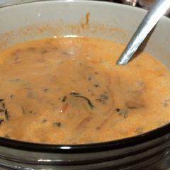 A picture of Lentils in milk soup.