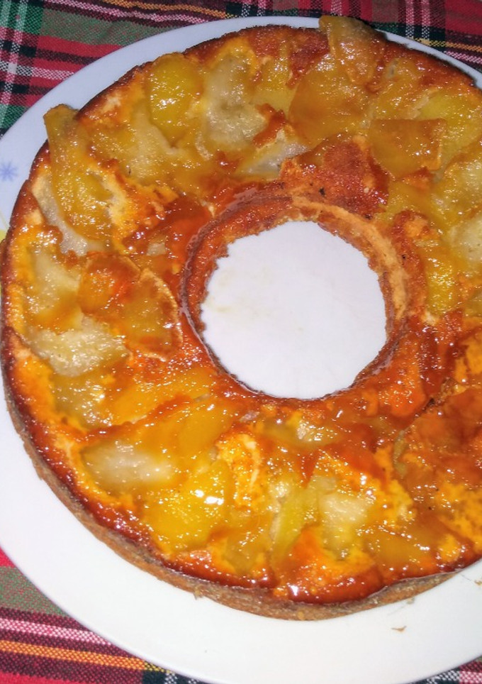 Una foto de Tarta invertida de manzana