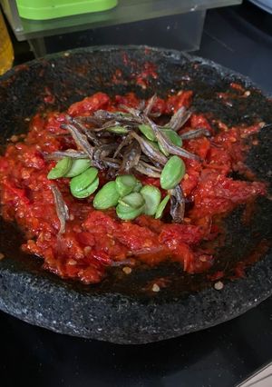 Foto resep Sambalado cobek teri dan pete