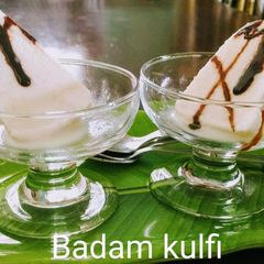 A picture of Badam kulfi.