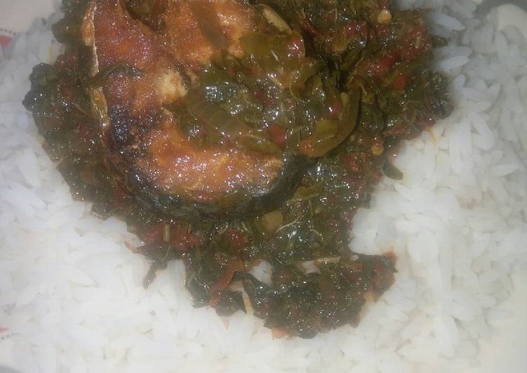 Simple Way to Prepare Favorite White rice with miyan alayyahu Cooking Basics for Newbies