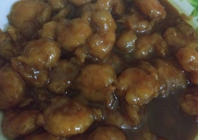 Bagaimana Menyiapkan Menu sahur H1 Udang tepung saus tiram yang Enak