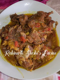 A picture of Beef pepper soup.