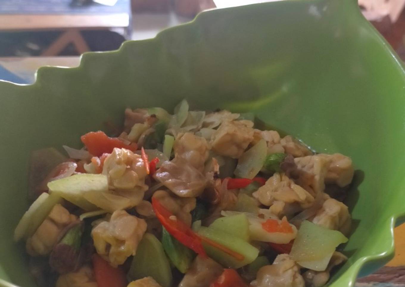 Tumis Labu Siam Tempe