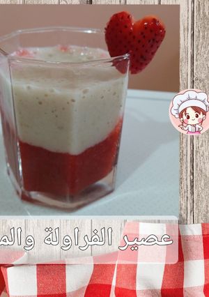 صورة لوصفة عصير الفراولة والموز