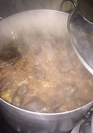 A picture of Goat Meat Pepper Soup.
