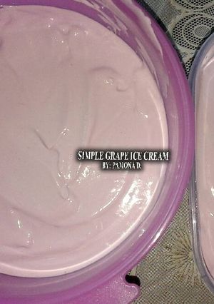 Foto resep Simple Grape Ice Cream