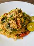 Laksa spicy tuna pasta