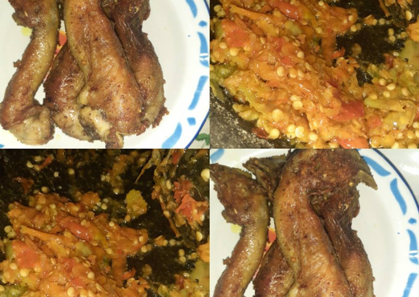 Ayam goreng dan sambal bawang mantul tak kintul kintul