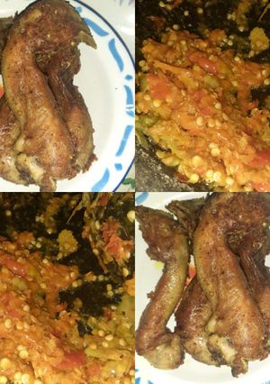 Foto resep Ayam goreng dan sambal bawang mantul tak kintul kintul