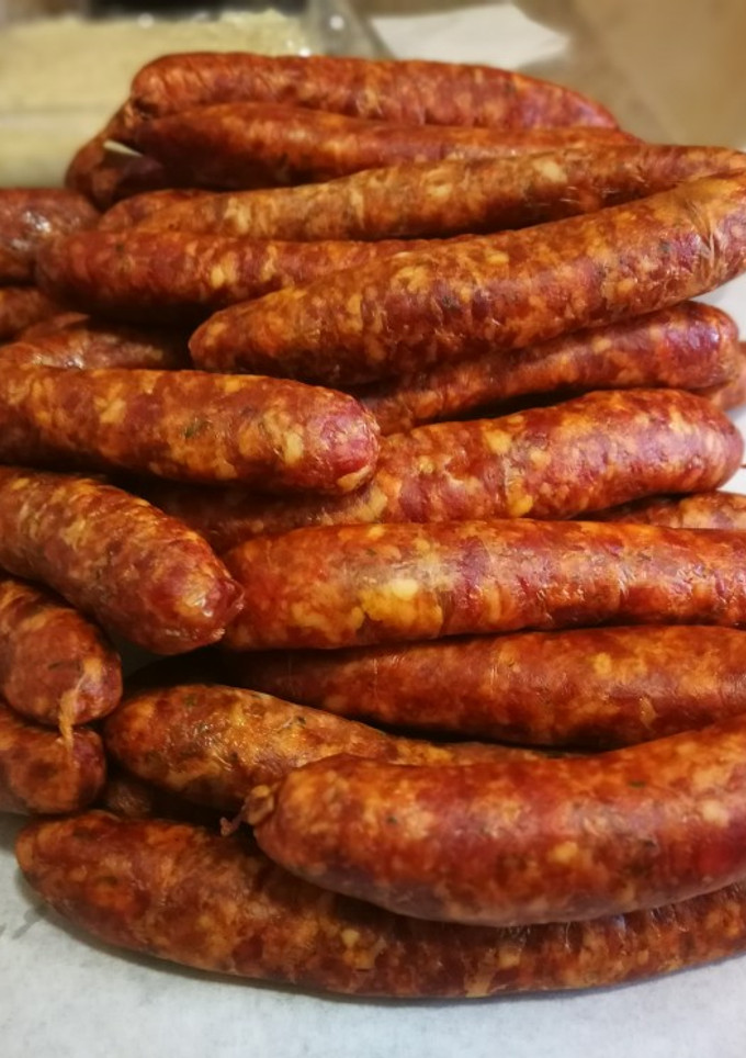 Una foto de Chorizos caseros a mi manera