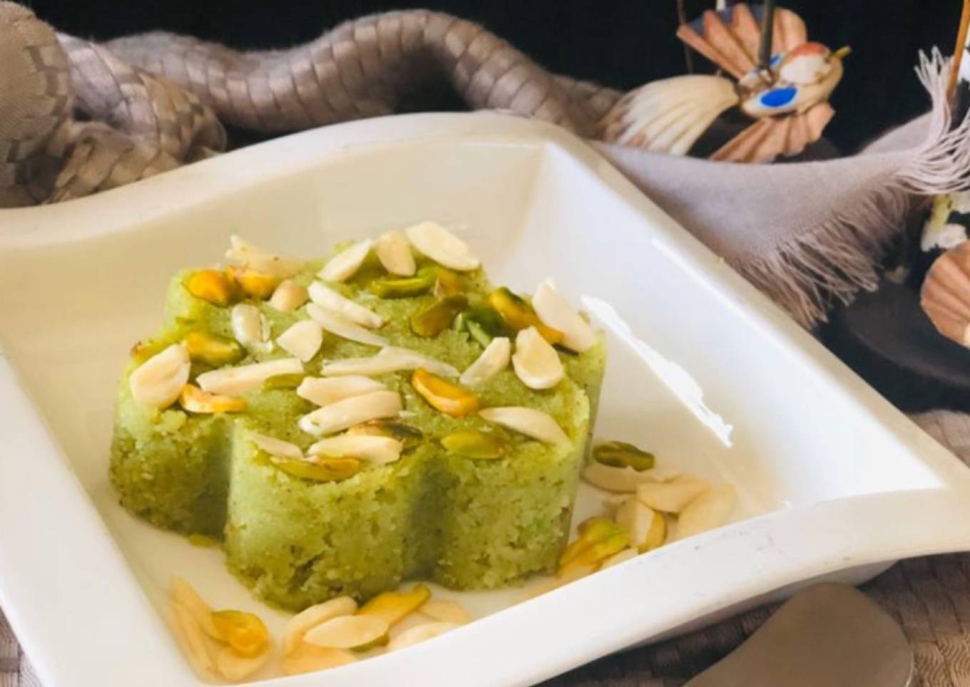 Whosayna’s Pistachio Sooji Halwa