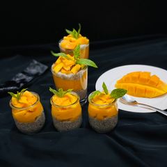 A picture of Mango chia pudding.