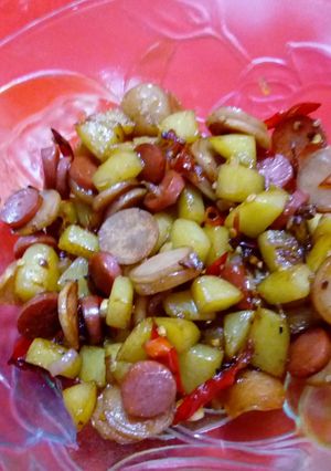 Foto resep Tumis Kentang Sosis Pedas