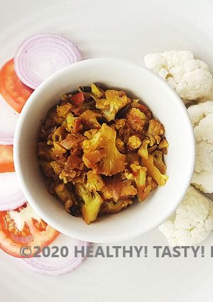 A picture of Cauliflower Sabji.