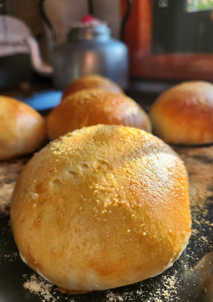 Una foto de Pan amasado esponjoso