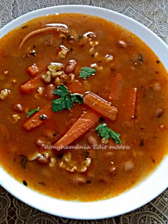 Bableves reszelt tésztával recept fotója