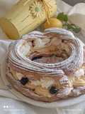 Paris Brest con crema pasticcera al limone e panna