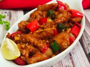 Gambar ayam karage saus asam manis