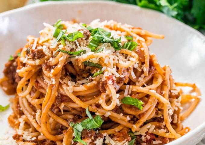 Wajib coba! Resep  memasak Spagheti Saus Bolognese yang istimewa