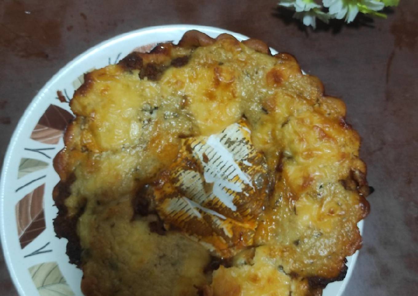 Camembert and meat sauce chicago pizza keto