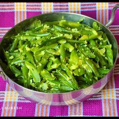 A picture of Beans Foogath Goan style Beans stir fry.