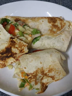 A picture of Flavourful Egg and Vegetable Wrap.