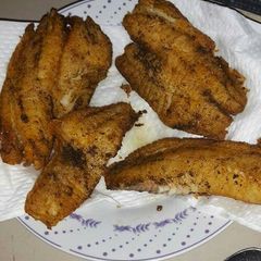A picture of Marinated fish fillet steak with royco broth.