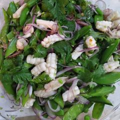 A picture of Squid salad with lime n coriander.