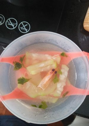 Hình của món Canh bầu nấu tôm cho bé.