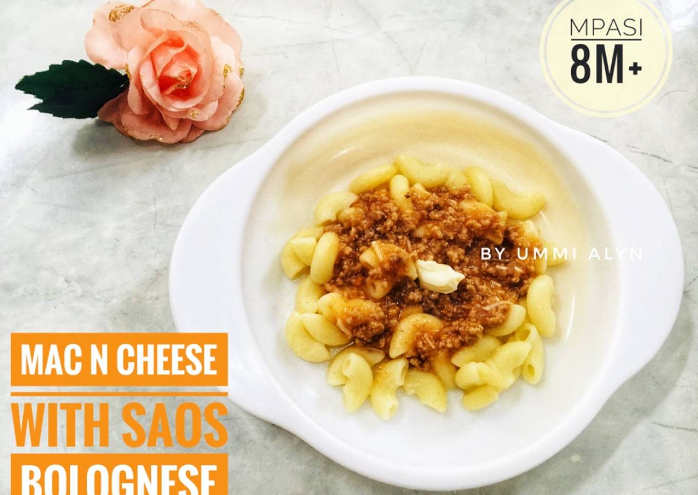 Mpasi 8m+ Mac n cheese with saos bolognese