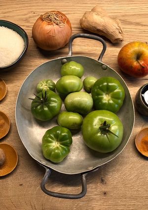 Une photo de Chutney de tomates vertes