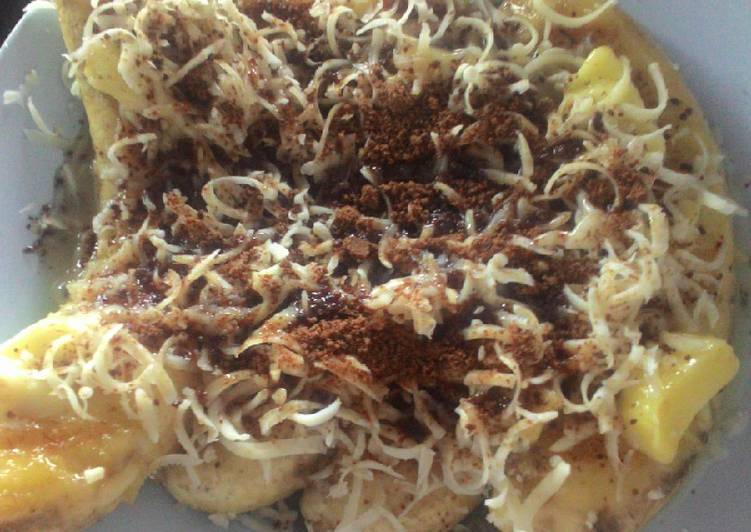 Pisang kepok bakar gula palem