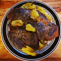 A picture of Mississippi Roast in crockpot.