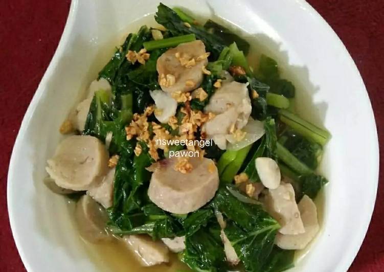 Bahan Membuat Tumis bayam bakso tahu / bayam tumis gak biasa, Bikin Ngiler