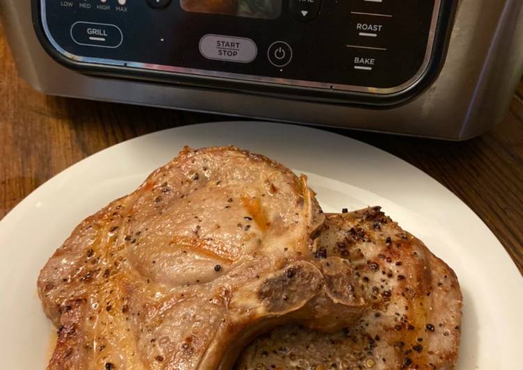 Easiest Way to Prepare Perfect Grilled pork steak (Ninja Foodie Grill)