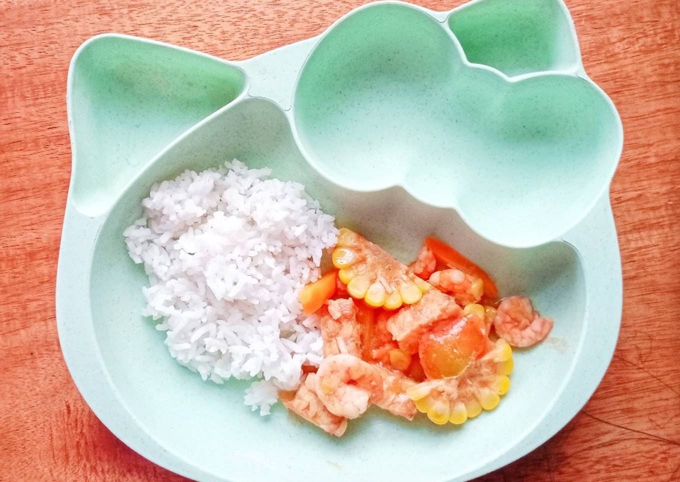 Day. 389 Shrimp and Tempeh Platter (19 month+)