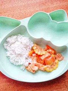 Foto resep Day. 389 Shrimp and Tempeh Platter (19 month+)