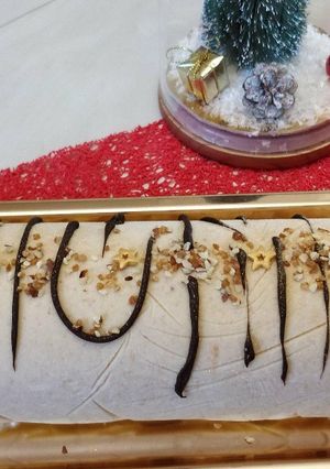 Une photo de Bûche glacée au praliné