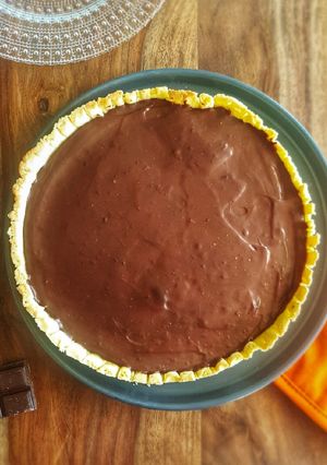 Une photo de Tarte au chocolat et caramel beurre salé