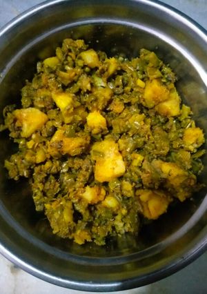 A picture of Aloo beans vegetable.