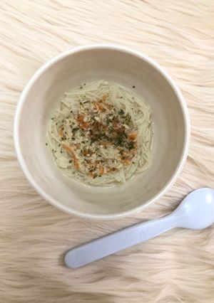 Foto resep Mie tek tek kuah simple (mpasi 11 month)