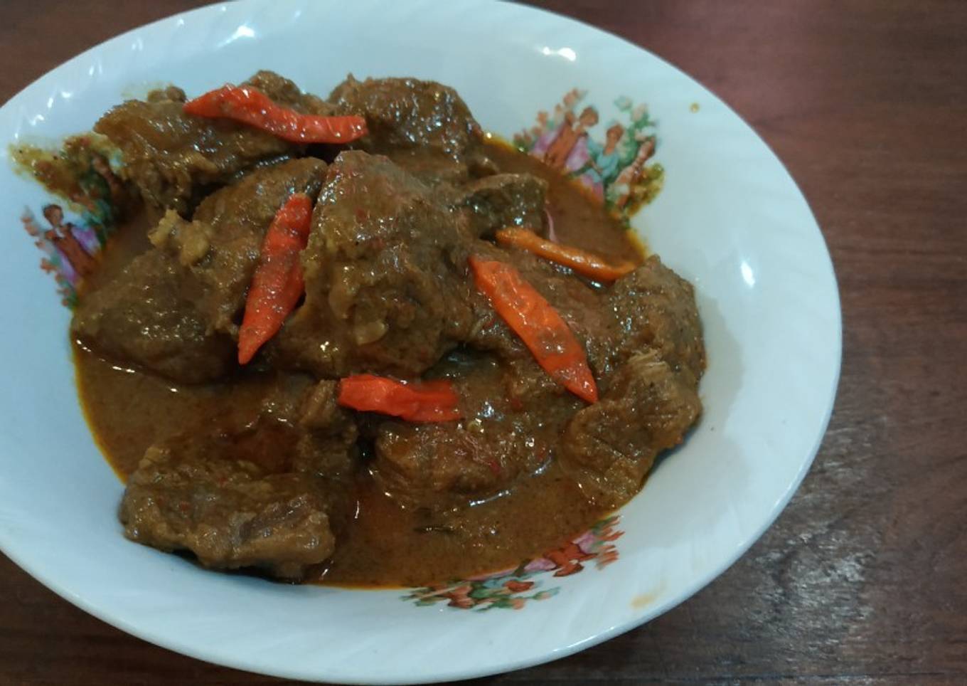 Rendang daging kisi kembang pedeeees habis... ������������������