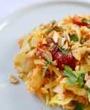 Salada crocante com molho agridoce de gema